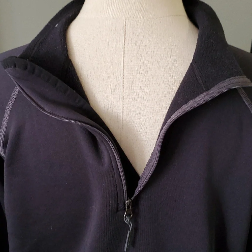 Marmot black gray 1/4 zip pullover size L